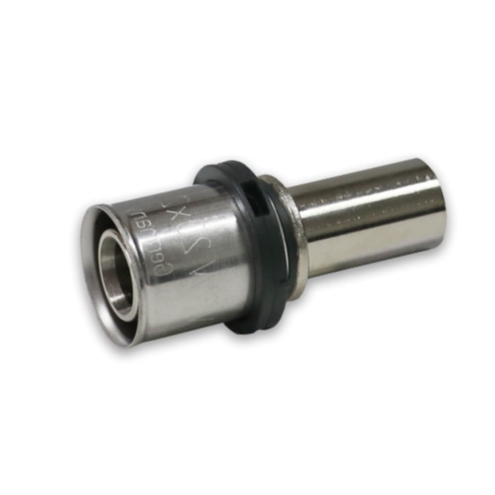 Press fitting pipe transition to copper pipe 20 x 2 - 18 mm nickel-plated