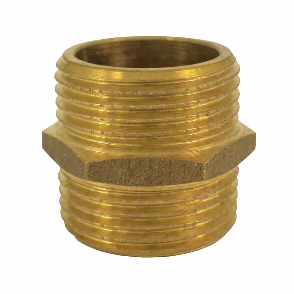 Threaded Fitting Brass Double Nipple 1" M x 1" M