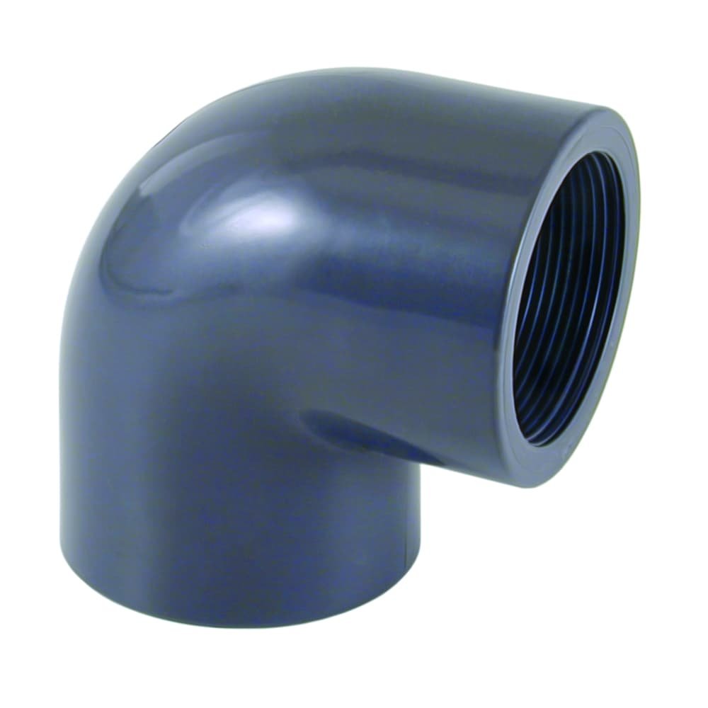 PVC-U 90°Elbow Socket x Female Thread 50 mm x 1 1/2" PN10