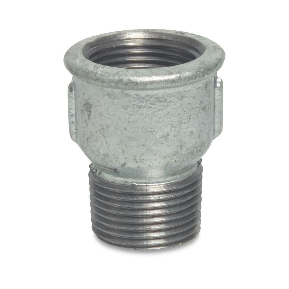 Threaded Fitting Malleable Cast Iron Socket Nipple 1 1/4" Female Thread x 1 1/4" Male Thread