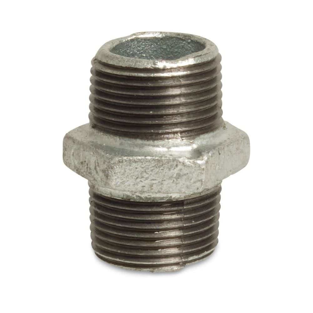 Threaded Fitting Malleable Cast Iron Double Nipple 1/2" M x 1/2" M