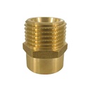 Threaded Fitting Brass Double Nipple Reduced 3/4" Female Thread x 1" Male Thread