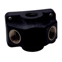 Compressed Air Plastic 3-Way Wall Socket 1/2" Internal Thread