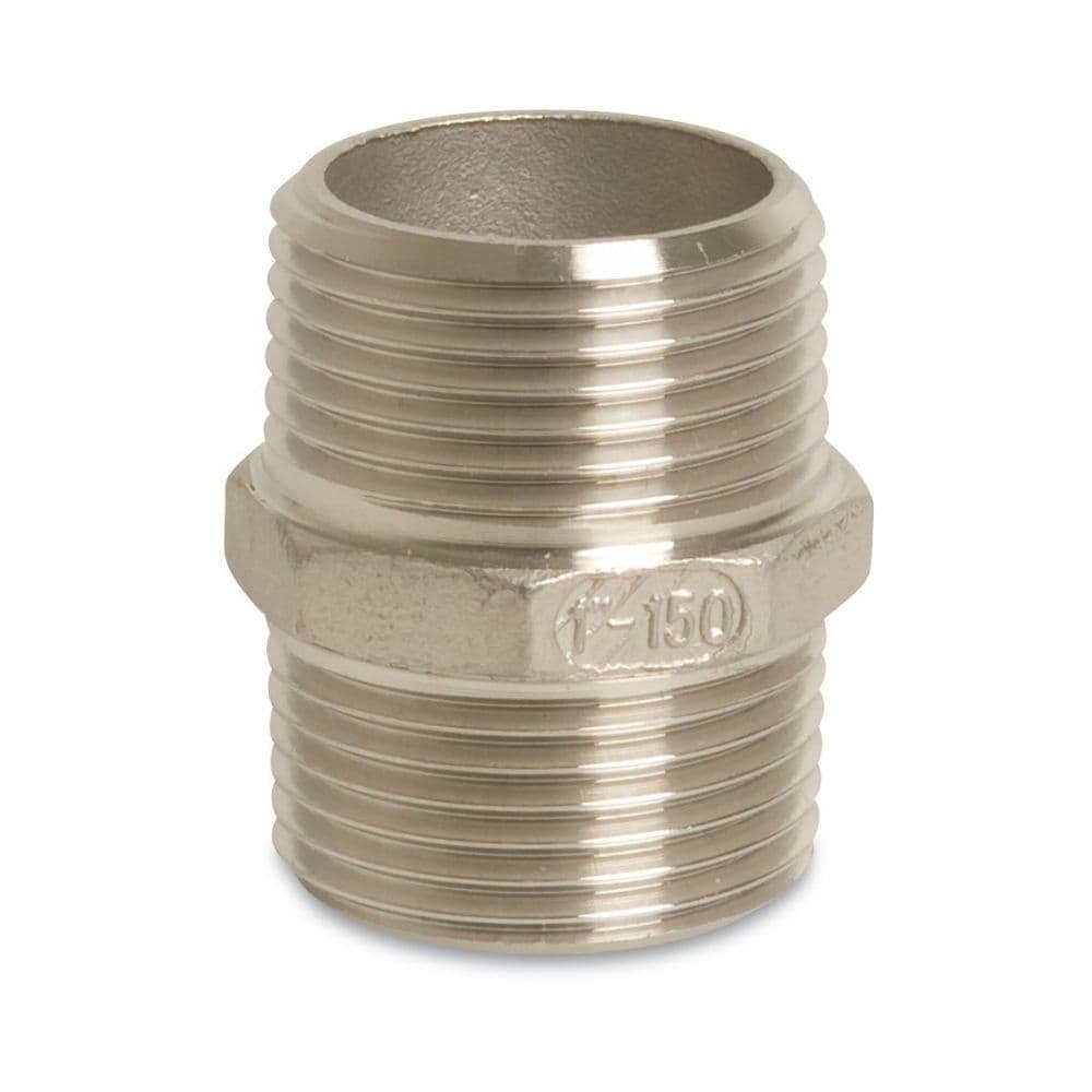 Threaded Fitting Stainless Steel Double Nipple 3/4" Male Thread