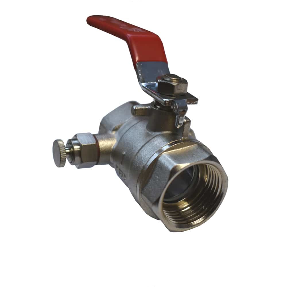 Lever Ball Valve with Drain 1 1/2"