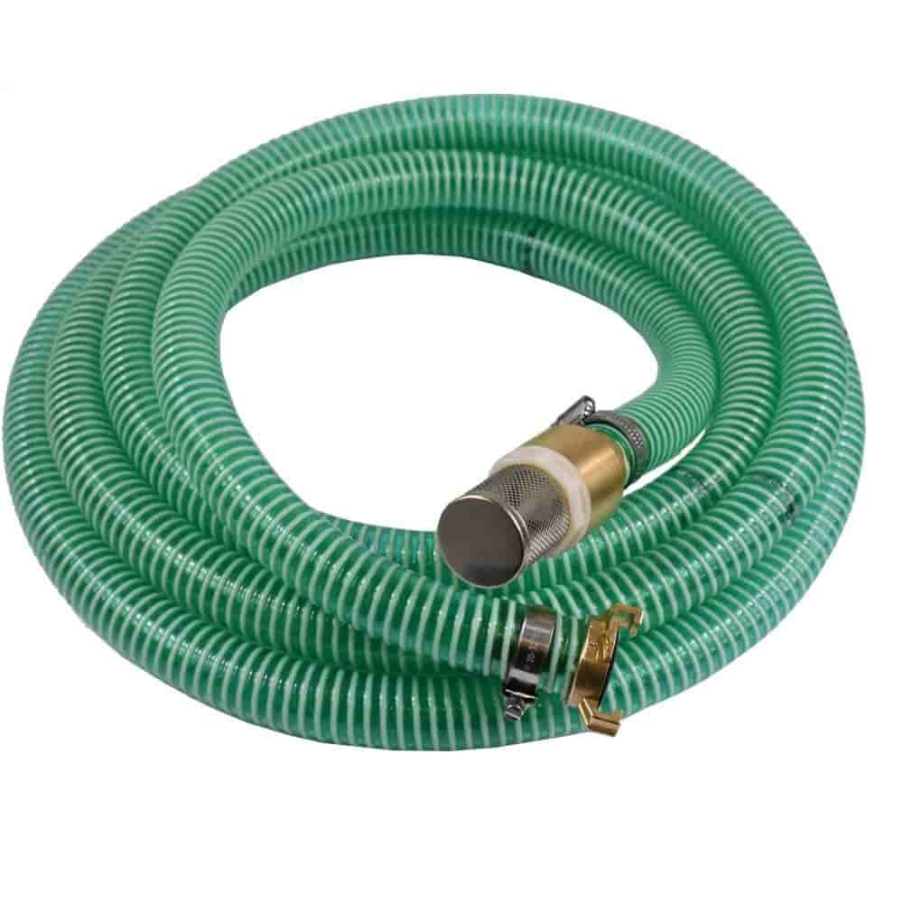 1"/25mm Suction + Pressure Hose with Suction Strainer, Check Valve + Quick Coupling 4m