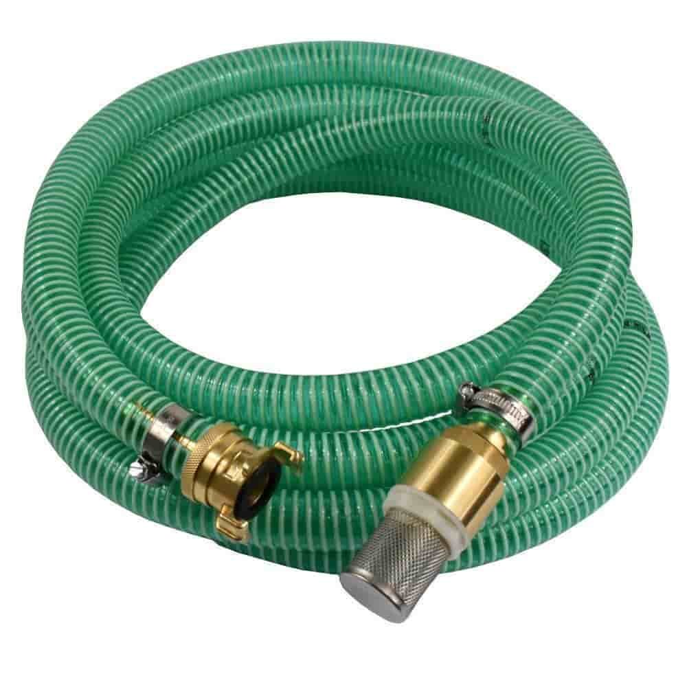 1"/25mm Suction + Pressure Hose with Strainer, Check Valve + Suction Coupling 15m