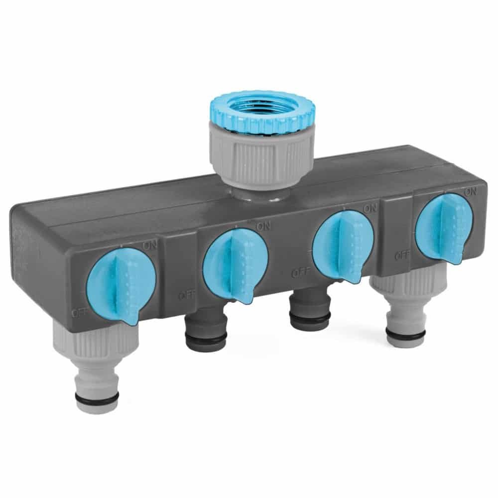 4 Way Distributor with Shut-off Valve