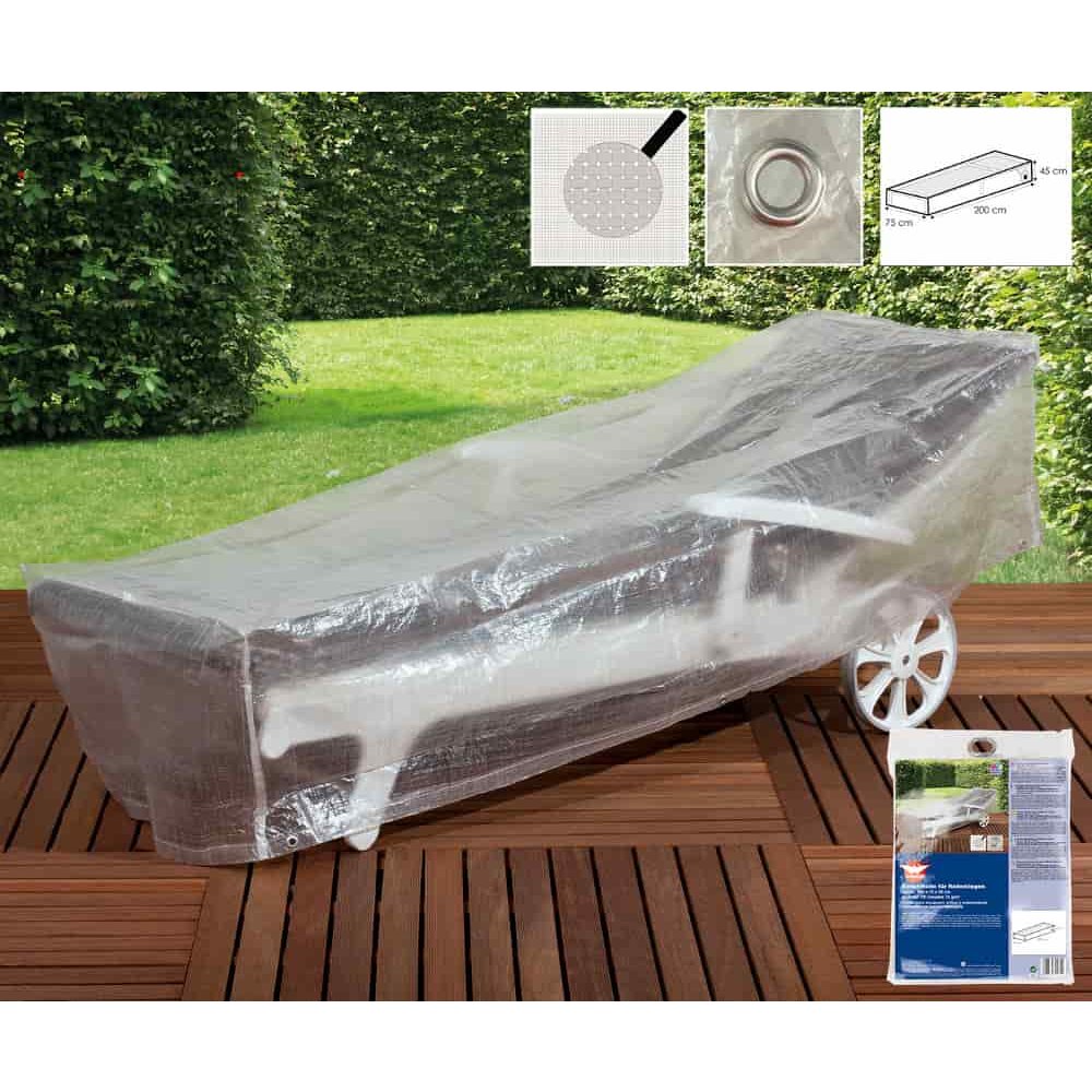 Protective Cover Transparent Lounger, approx. 200x75x45