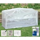 Protective Cover Transparent 3-Seater Bench, approx. 160x80x75