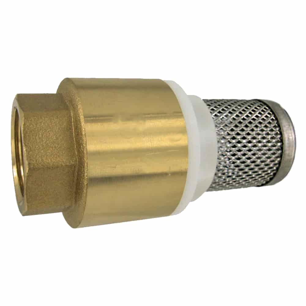 Foot valve with spring, Niro suction basket 3/4"