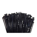 100 Cable Ties 300x3, 6mm Black (UV Stabilized) PA6.6