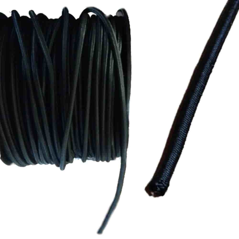 Elastic Cord 6 mm Black PP Sheathing