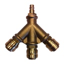 Compressed Air Brass 3-way Distributor SET 3 Couplings 1 Plug