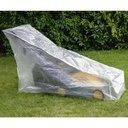 Protective cover transparent lawn mower, approx. 62x160x30/100