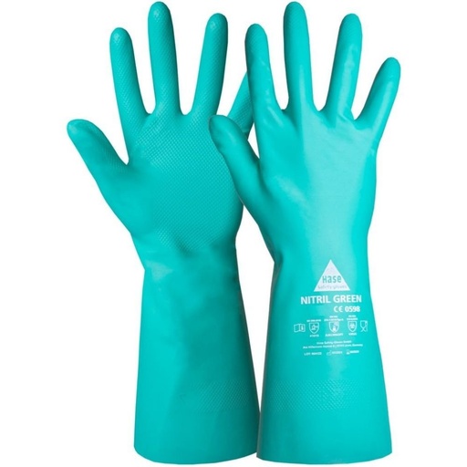 [BONI-42508-11] Chemical Protection Gloves Nitrile Green, Size 11