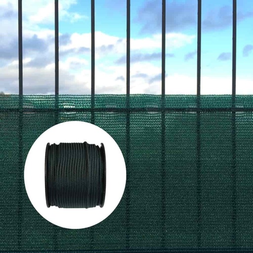 [BONI-42157-38] Wind and Privacy Protection Net incl. Fastening Material 1.8 m Width x 10 Meter Green Cord