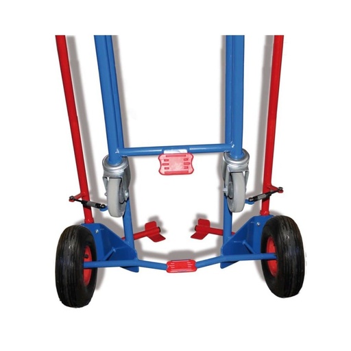 [BONI-sk-710.305] Tire Cart with Support Wheel 200 kg Load Capacity Solid Rubber Tires