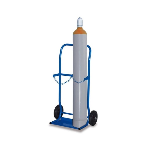 [BONI-fk-1000] Steel bottle trolley for 2 steel bottles of 10l capacity thermoplastic rubber 565 x 370 x 1045 mm