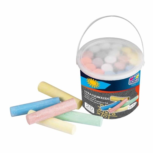 [BONI-63316] Sidewalk Chalk Bucket, 20 Pieces