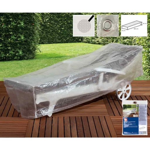 [BONI-79264KK] Protective cover transparent lounger, approx. 200x75x45